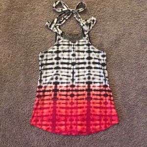 Ombré halter top with beading